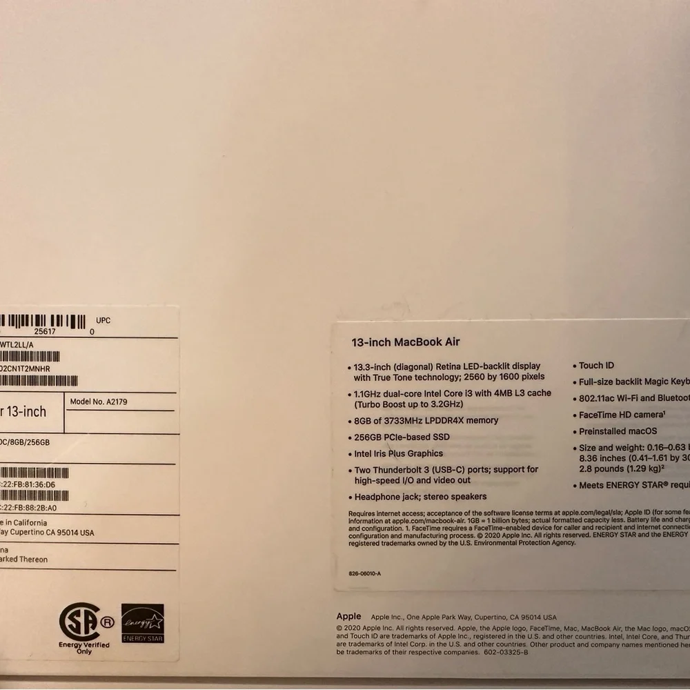 MacBook Air gold 13 inch screen
